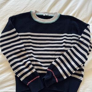 Splendid Navy and cream Knit Top